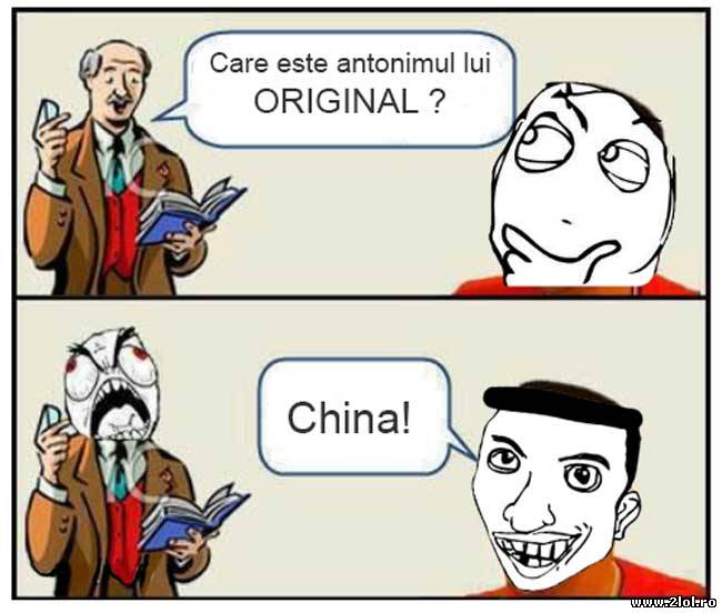 Antonimul cuvântului original poze haioase