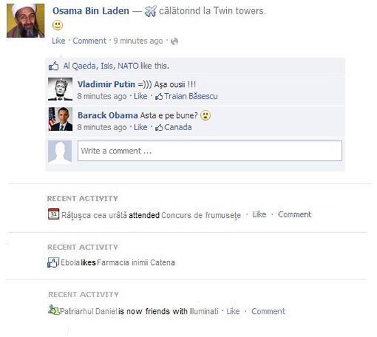 Bin Laden în drum spre turnurile gemene poze haioase