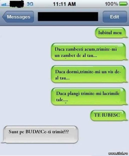 L-a nimerit cu acest mesaj poze haioase