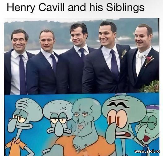 Henry Cavill and his siblings poze haioase