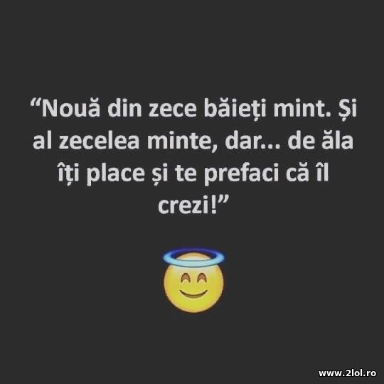 Noua din zece baieti mint poze haioase