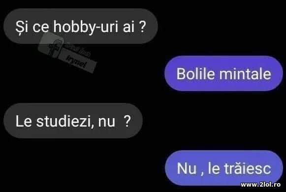 Ce hobby-uri ai? poze haioase