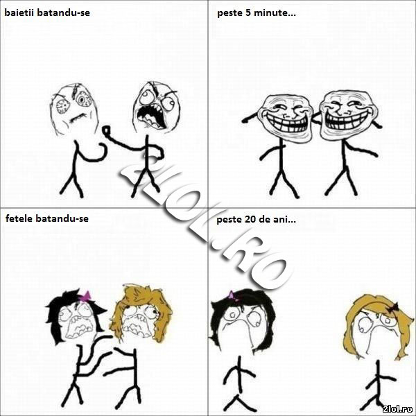 Bătăile dintre fete și băieți poze haioase