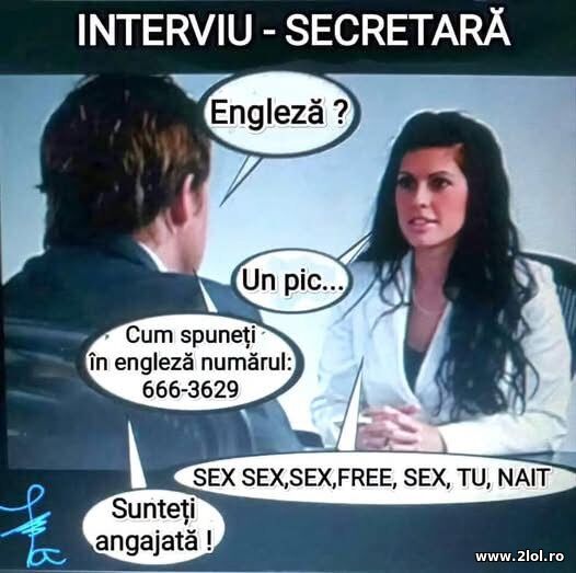 Interviu secretara poze haioase