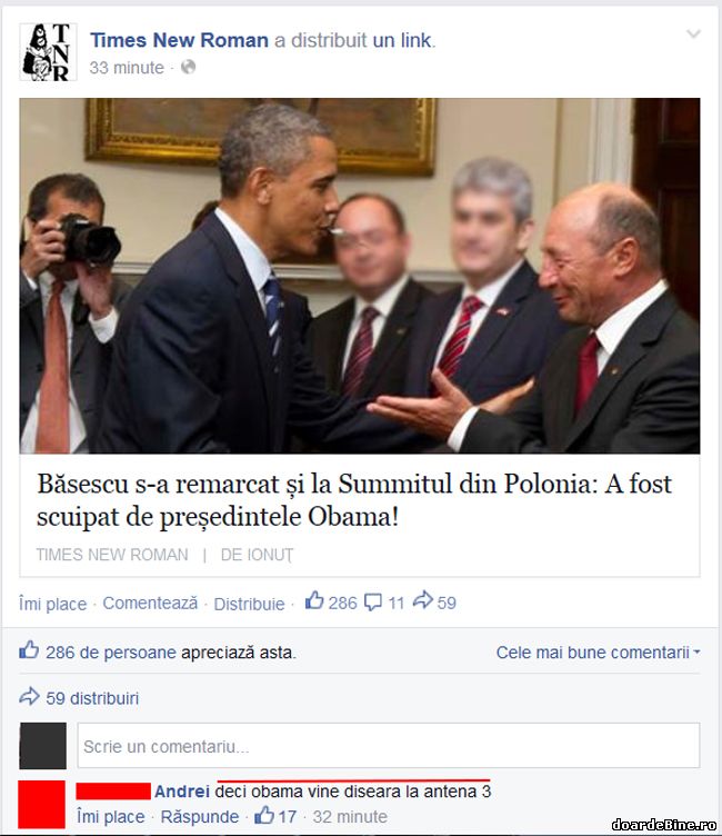 Se pare că Obama va veni la Antena 3 poze haioase