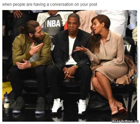 Când lumea vorbește pe postarea ta poze haioase