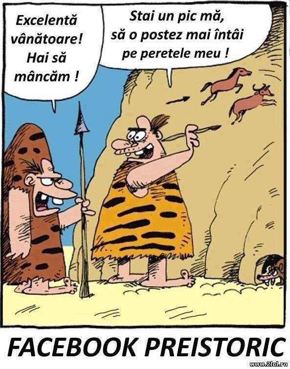 Și în epoca de piatră exista facebook poze haioase