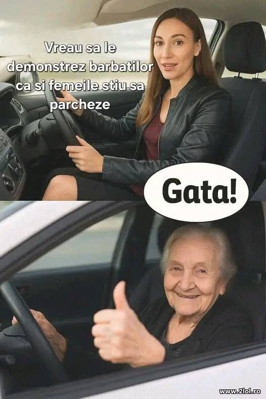 Si femeile stiu sa parcheze poze haioase