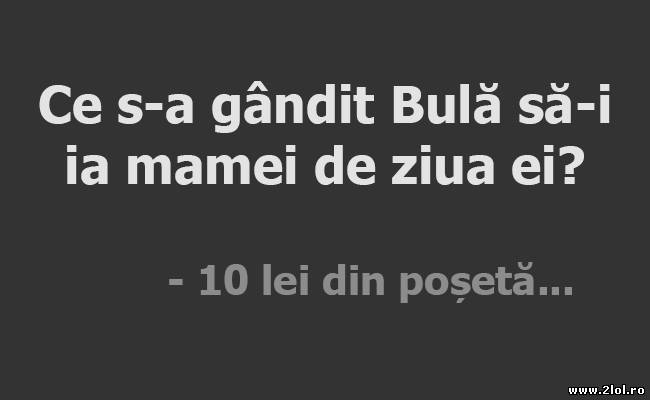 Ce s-a gândit Bulă să-i ia mamei de ziua ei? poze haioase