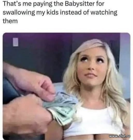 Paying the babysitter poze haioase