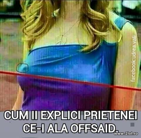 Cum ii explici prietenei ce-i ala offsaid poze haioase