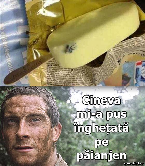 Lui Bear Grylls nu îi place înghețata poze haioase
