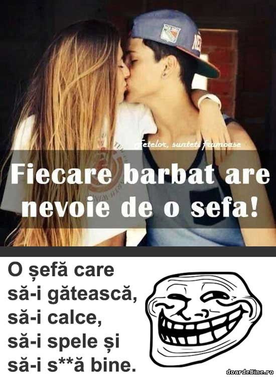 De acord! Fiecare bărbat are nevoie de o șefă poze haioase