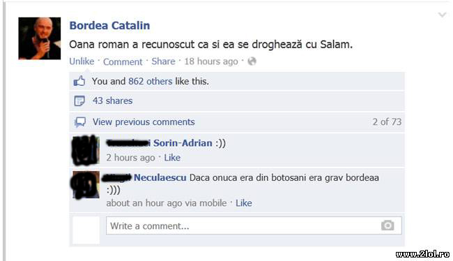 Oana Roman a recunoscut că şi ea se droghează cu poze haioase