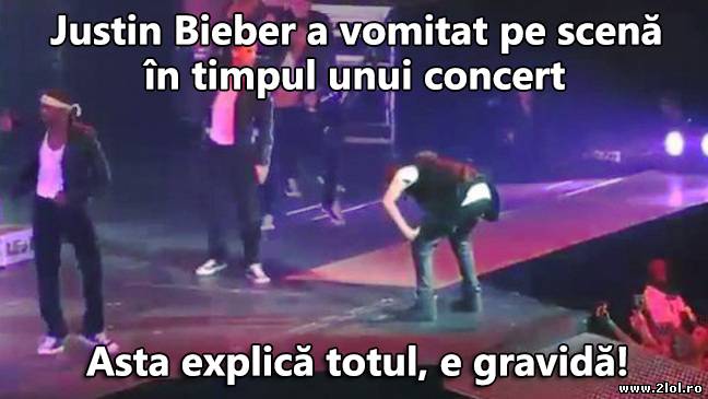 De ce a vomitat Justin Bieeber în concert poze haioase
