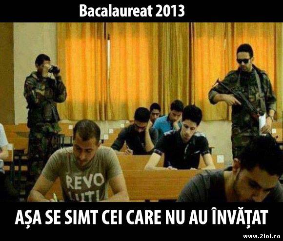 Așa se simt cei care nu au învățat pentru BAC poze haioase