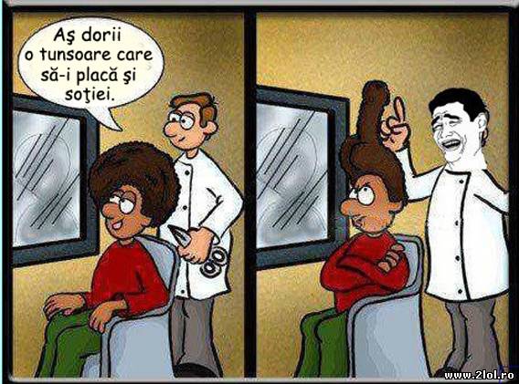 Aş dori o tunsoare care să-i placă şi soţiei poze haioase