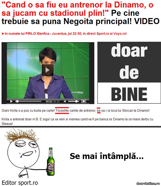 Editorii sport.ro copiază analfabeții de pe net? poze haioase