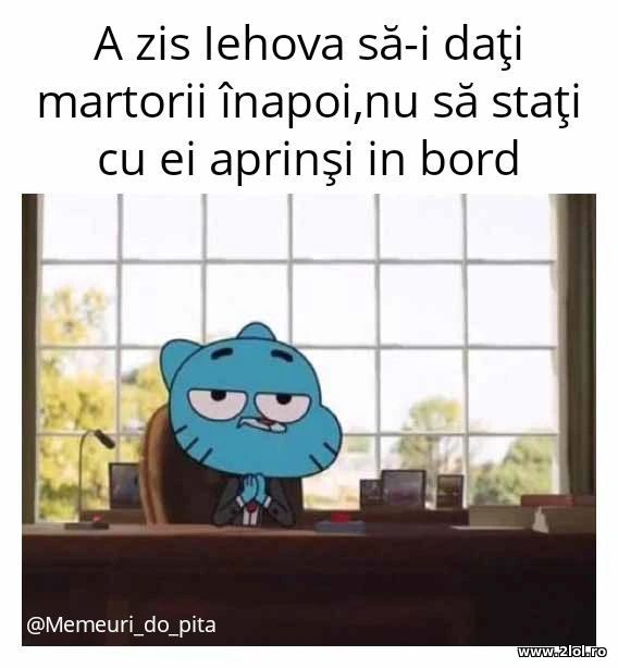 A zis Iehova sa-i dati martorii inapoi poze haioase