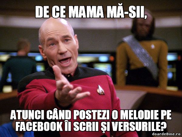 Când postezi o melodie pe facebook poze haioase