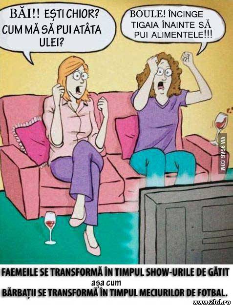 Cum se transformă femeile la show-urile de gătit poze haioase