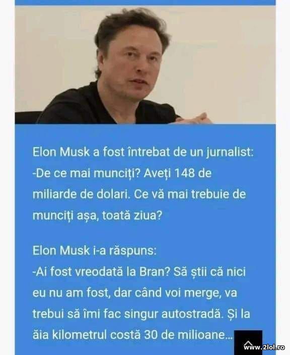 De ce munceste Elon Musk poze haioase