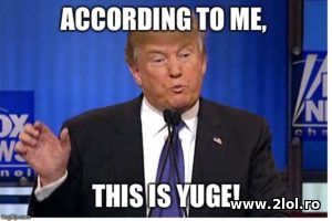 According to me, this is YUGE! Donald Trump poze haioase