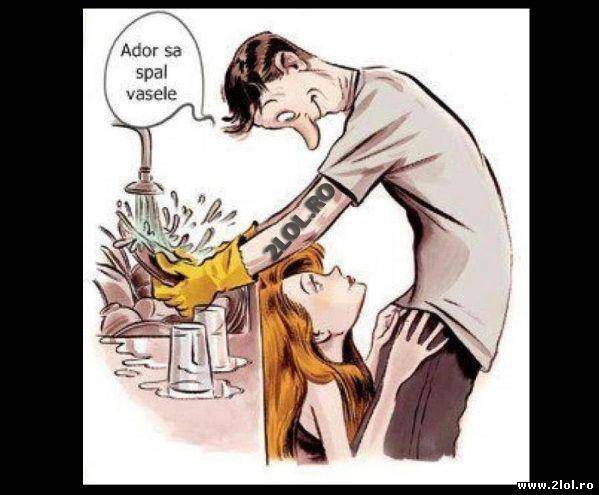 Cum poți să faci un bărbat să spele vase poze haioase