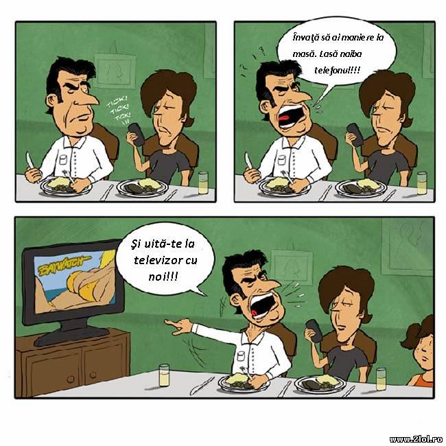 Învață să ai maniere la masă poze haioase