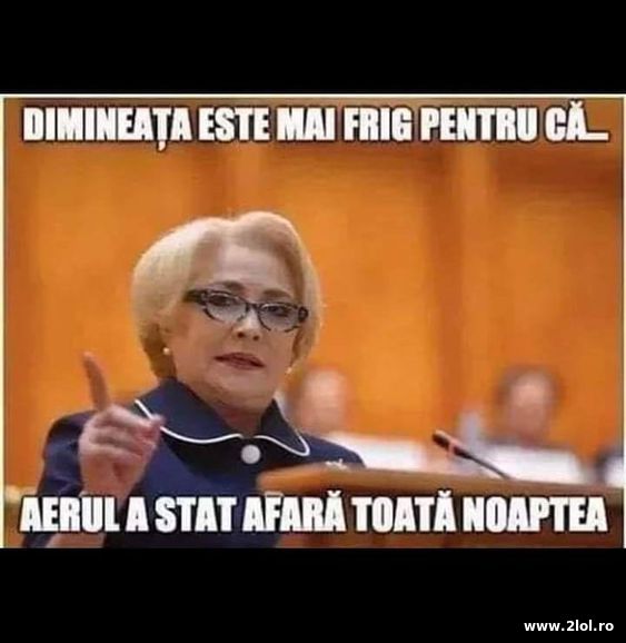 De ce este dimineata mai frig - Viorica Dăncilă poze haioase