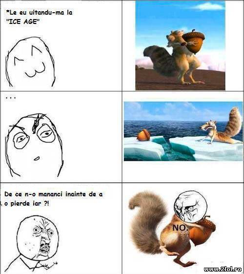 Uitându-mă la filmul Ice Age poze haioase