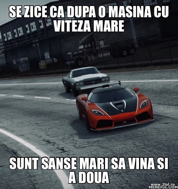 Dupa o masina cu viteza mare poze haioase