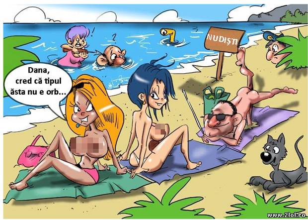 Oare cum și-a dat seama că tipul nu e orb? poze haioase