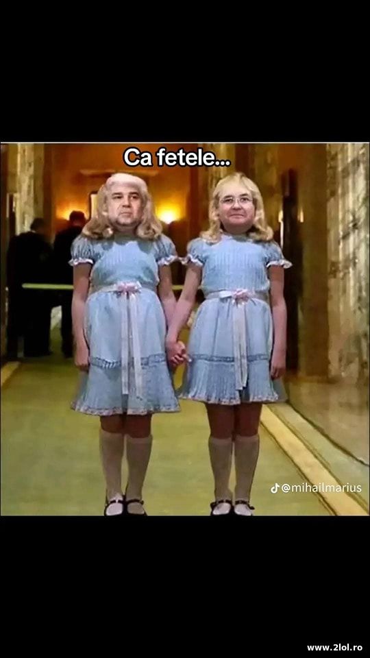 Ca fetele - Ciuca si Ciolacu poze haioase