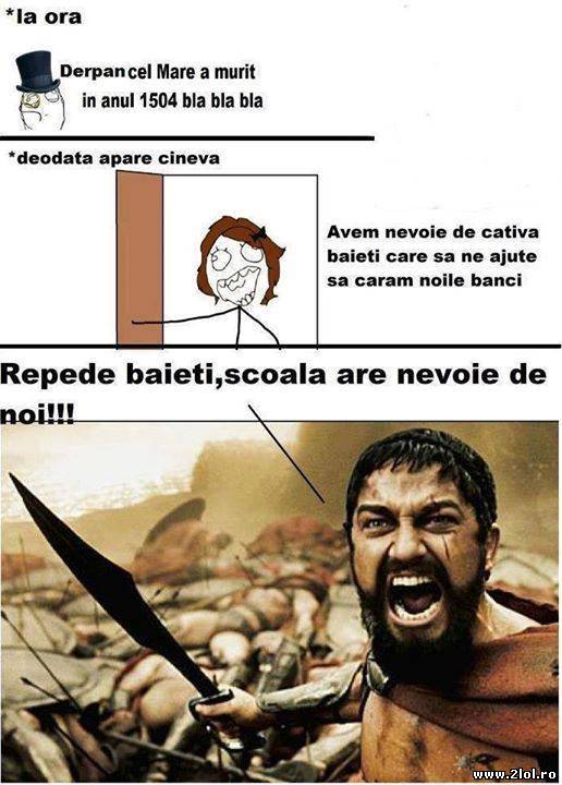 Repede băieţi. şcoala are nevoie de noi! poze haioase