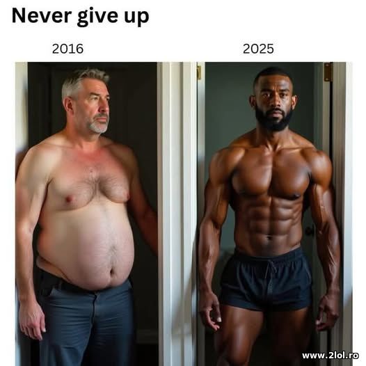 Never give up poze haioase