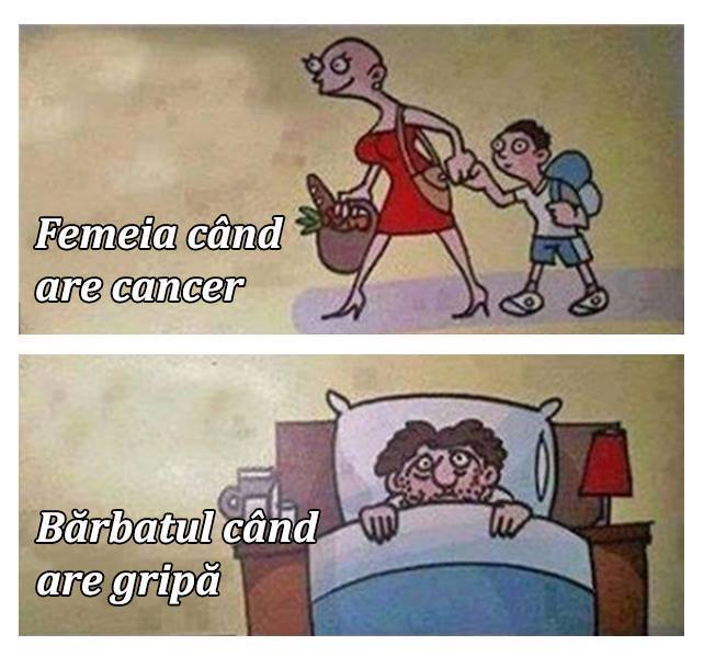 Când femeia și bărbatul sunt bolnavi poze haioase