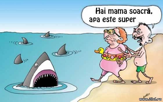 Hai mama soacră, apa este super poze haioase