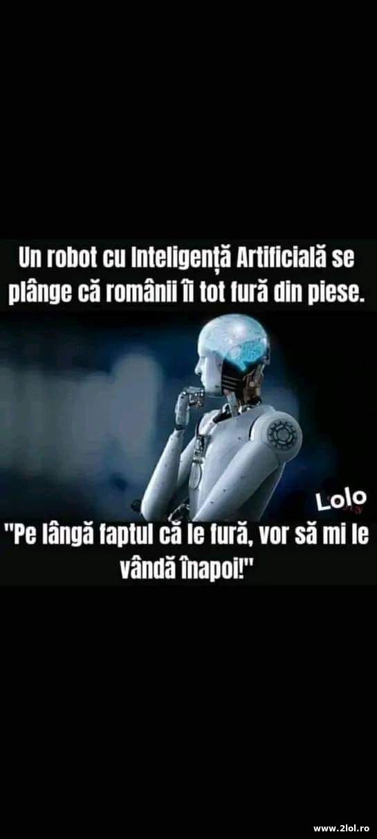 Robot cu inteligenta artificiala se plange de roma poze haioase