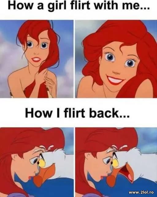 How a girl flirts with me. How I flirt back poze haioase