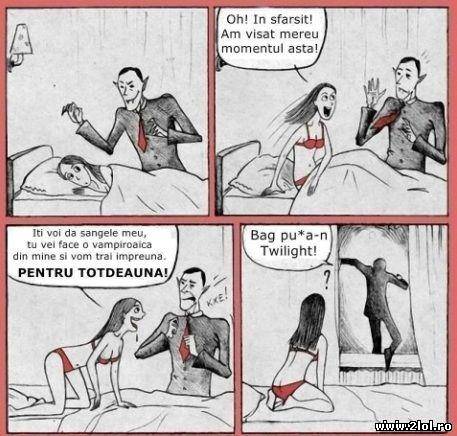 Ce face Twilight din fete poze haioase