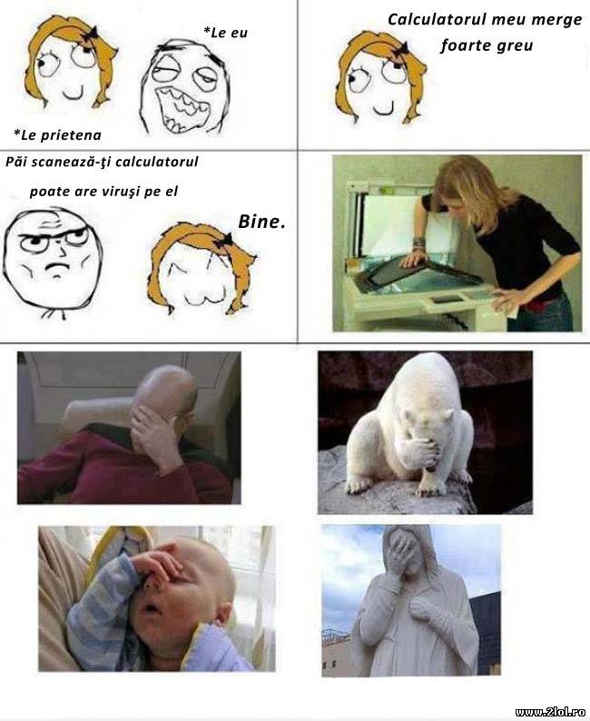 Când calculatorul blondei merge greu poze haioase