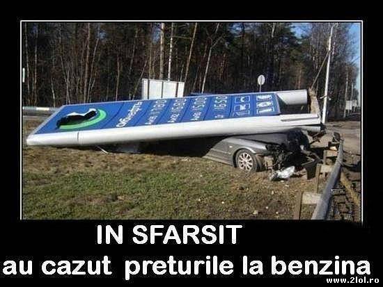 Si uite asa au cazut preturile la benzina poze haioase