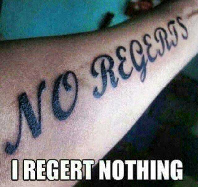 Nu regretă nimic poze haioase