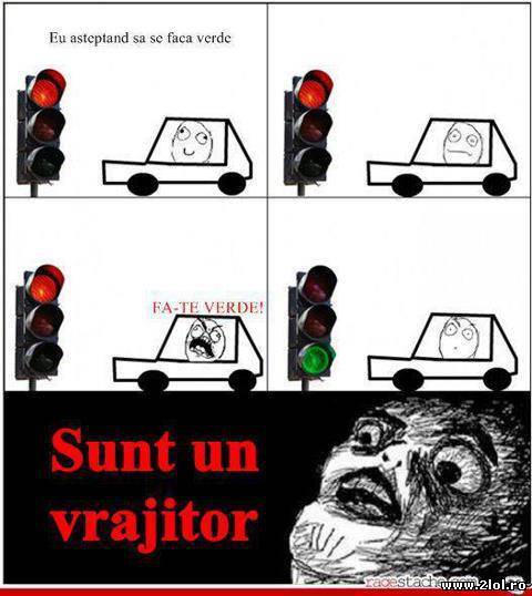 Când prinzi verde la semafor poze haioase
