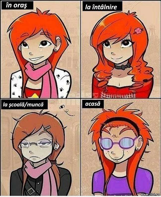 Fetele se îmbracă în funcţie de locaţie poze haioase