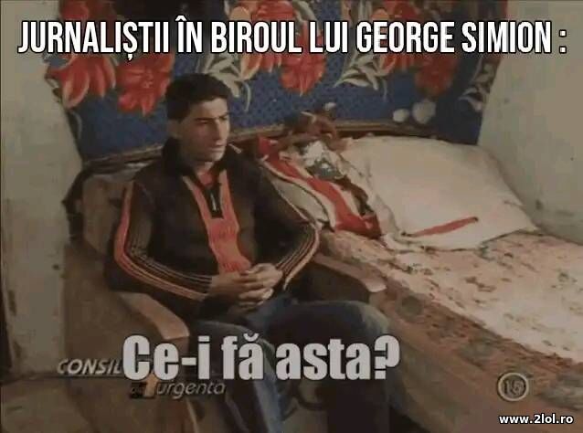 In biroul lui Goerge Simion poze haioase