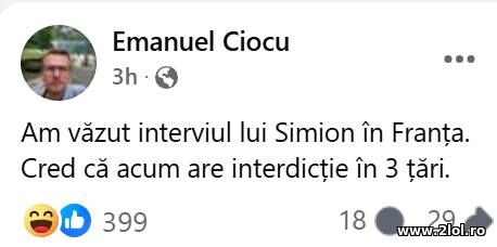 Interviul lui Simion in Franta poze haioase