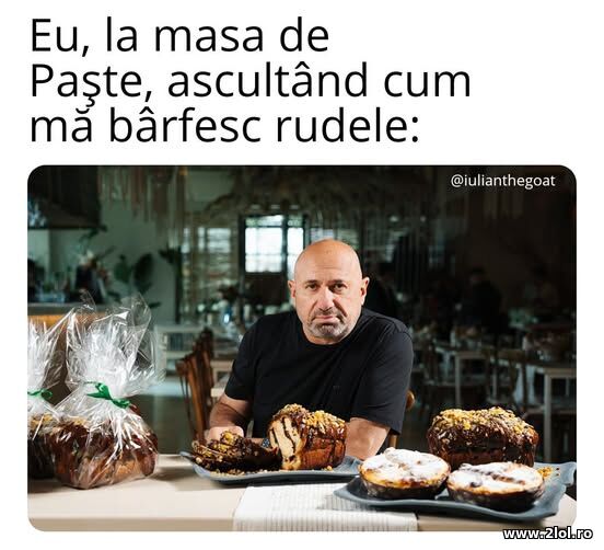 Eu, la masa de Paste poze haioase