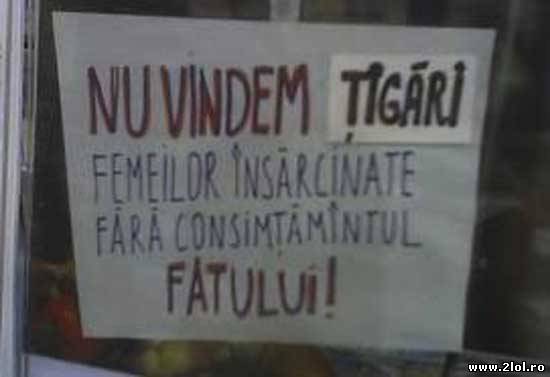 Nu se vând țigări femeilor însărcinate fără poze haioase